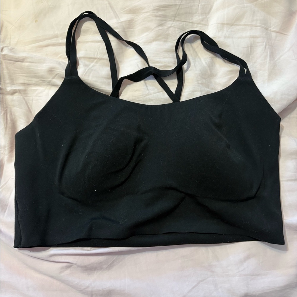 OFFLINE Aerie Real Me Hold Up! Black Sports Bra